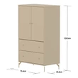 SAGA 2 ajtós- 2 fiókosszekrény bézs 