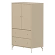 SAGA 2 ajtós- 2 fiókosszekrény bézs 